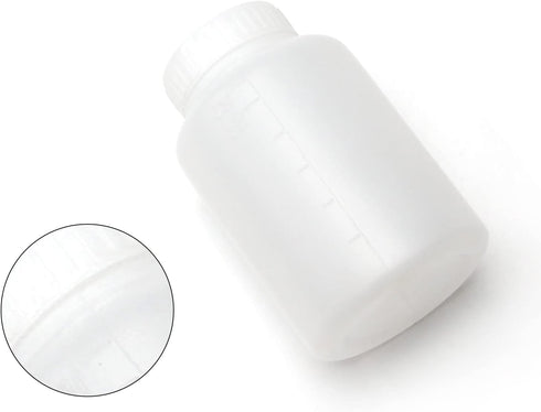 Othmro 5Pcs 150ml Plastic Bottle Lab Cylindrical Chemical Reagent Polyethylene Wide Mouth Liquid Solid Sample Sealing