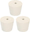 MECCANIXITY Rubber Tapered Plug 28mm to 37mm with 8mm Hole for Test Tubes, White, 3 Pieces