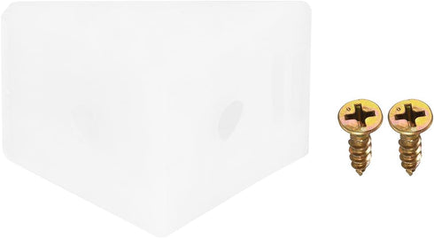 50Pcs 90 17.2x21x21mm uxcell Degree Plastic Corner Braces with Cover Cap, Nylon Shelf Right Angle Brackets with Screws