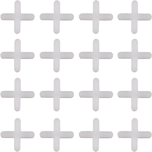 500 Pieces Tile Spacers, 2.5mm White Levelers, Cross Spacers for Ceramic Tile and Stone Installation, Wall & Floor