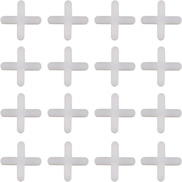 500 Pieces Tile Spacers, 2.5mm White Levelers, Cross Spacers for Ceramic Tile and Stone Installation, Wall & Floor