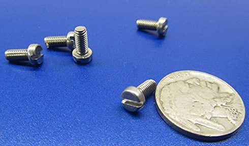 K-mac 18-8 M1 .25 mm 3 mm 5 Stainless Steel Narrow Cheese Head Slotted Machine Screws, x Thread x Length, Pcs