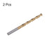 HARFINGTON 2pcs Twist Drill Bits - 5.8mm Titanium Coated HSS-E M42 High Speed Steel for Stainless Steel