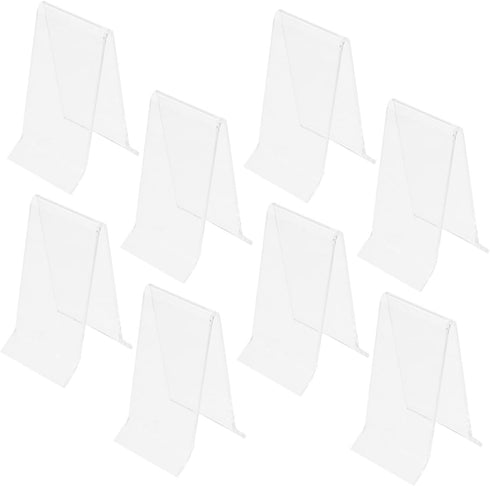 SHINEOFI 8pcs Acrylic Shoe Display Stands Small A-shape Sneaker Shelf Organizer for Retail