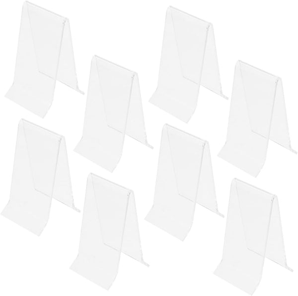 SHINEOFI 8pcs Acrylic Shoe Display Stands Small A-shape Sneaker Shelf Organizer for Retail