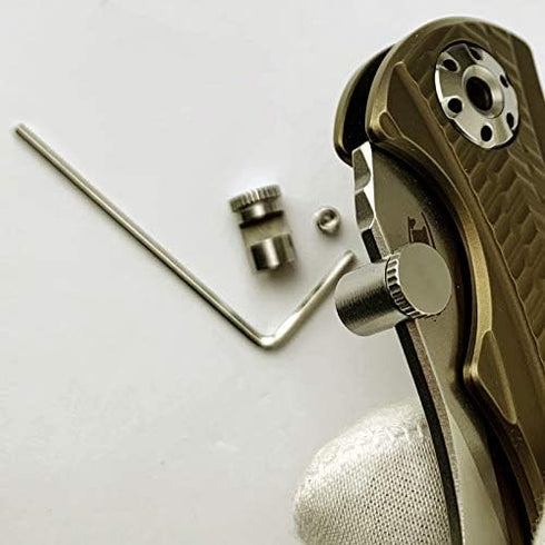 edcfans 3 Pack Thumb Stud Replacement for Buck 110 Knife with Hex Wrench (Black, Silver, Brass)