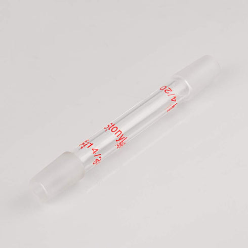 stonylab Glass 14/20 Straight Laboratory Adapter, Borosilicate Glass, 30 mm Between Two 14/20 Ground Joints (70 mm)
