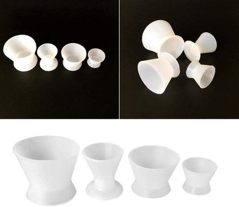 4pcs/Set Dental Lab Silicone Mixing Cup, Self-solidifying Rubber Mixing Bowl