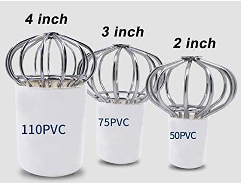 304 Stainless Steel Drain Outdoor Roof Anti-Blocking Line Cap - Round Floor Net Cover, 3 Inch Gutter Cleaning Tool