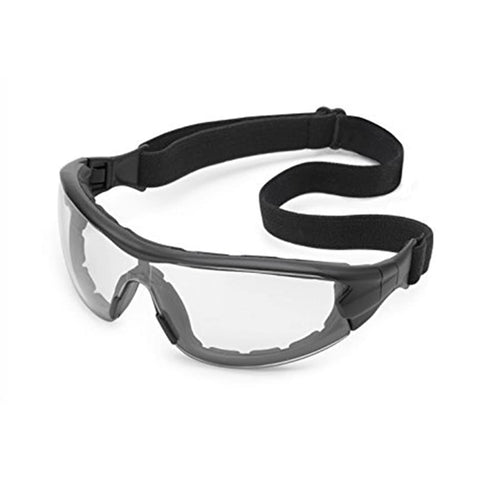 Gateway Safety 21GBX9 Swap Wraparound Hybrid Eye Safety Glasses/Goggles, FX3 Premium Anti-Fog Lens, Black Frame with Foam Edge, Regular, Clear