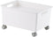 Cyrank Rolling Crate, Portable Rolling Shopping Cart Movable PP Utility Crate Basket on