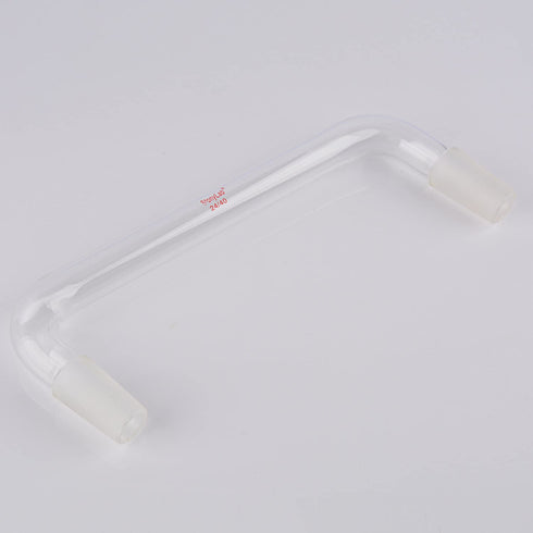 stonylab Borosilicate Glass Distilling Adapter, 75 Degree and 105 Degree Bent Chemistry Adapter, 200 mm Length