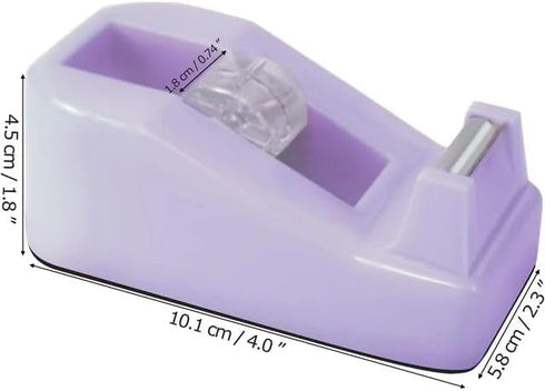 Purple Desktop Tape Dispenser with Weighted Non-Skid Base, Heavy Duty Cute Tape Dispenser for Packaging in Office,Restaurant, Flower Shop,Cake Shop Office Products