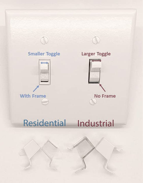 Industrial Light Switch Cover Guard (3 Pack, Clear) | No Tools Required | Child Proof Toggle Switch