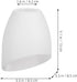 2pcs 42mm Angoily Plastic Small Lamp Shade Floor Light Covers Replacement White Shade Covers Inclined Horseshoe Shape