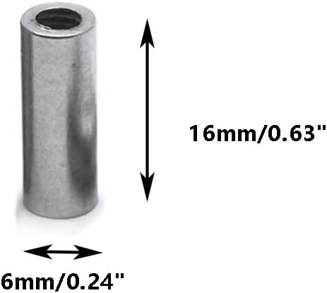 Sscon 25Pcs M4x16mm Round Coupling Nuts, 304 Stainless Steel Fasteners for Rod Bar Stud