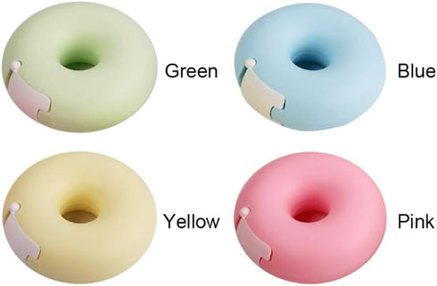 Tape Dispenser Mini Tape Cutter, Donut Shape Tape Cutter Box Case, Tapes Included for Home, School, Office Use
