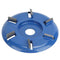 Yosoo123 Wood Cutting Disc, 6-Teeth Steel Milling Cutter for Woodworking Tool