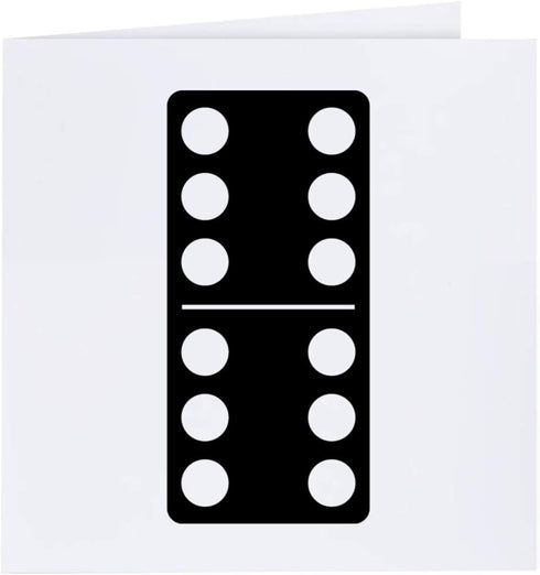 Azeeda 'Domino Game Tile' Blank Greeting Card (GC00086415)