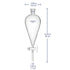 500 ml Conical Separatory Funnel, Heavy Wall Borosilicate Glass with 24/29 Joints and PTFE Stopcock