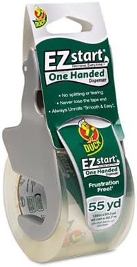 E-Z Start Premium Packaging Tape with Dispenser, 1.88'' x 55.5yds