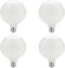 G25 LED Light Bulbs 7W Round Light Bulbs 60 Watt Equivalent Cool White 6500K E26 Medium Base G80 Globe Shape LED Glass