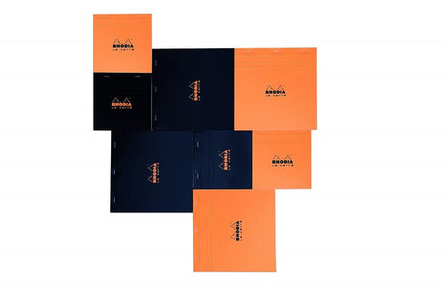 Rhodia Head Stapled Pad No14 A6+ Lined - 4 3/8" x 6 3/8" - Orange (14600C)