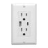 USB Charger and Receptacle Outlet, 4.8A 120V Wall Charging Ports, Fast-Charging Electrical Ports, Cover Plate Included