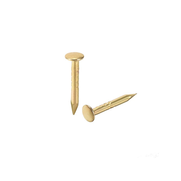 uxcell Small Tiny Hardware Nails, Iron 1X8mm for DIY Decorative Wooden Boxes, Gold Tone, 250pcs