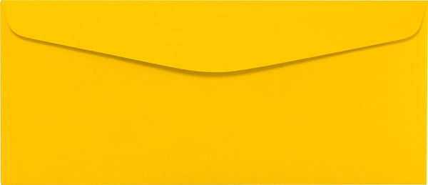 LUXPaper #10 Commercial Flap Business Envelopes | Sunflower Yellow | 4 1/8" x 9 1/2" | 80lb. Text | 50 Qty