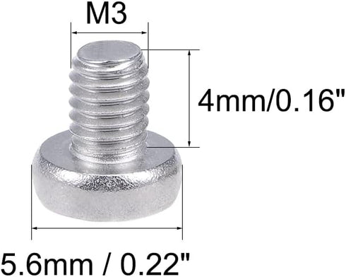 uxcell M3x4mm Machine Screws, 30Pcs Pan Phillips Cross Head Screw, 304 Stainless Steel Fasteners
