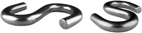 316 Marine Stainless Steel Heavy Duty S Hooks, 4 Pack for Hanging Plants, Hammock, Swing - 2.5 Inches Long