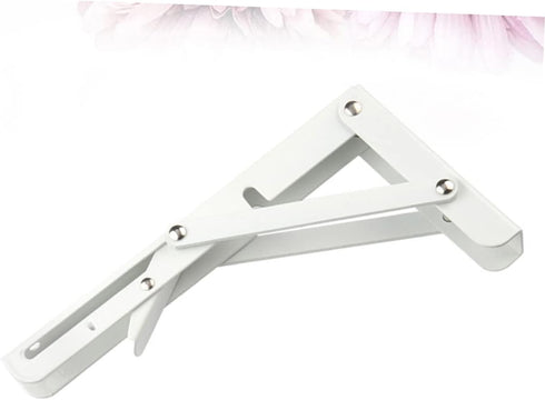 HOMSFOU Foldable Steel Shelf Bracket Triangular Support for Wall Mounted Storage for Tables and Benches Cold Rolled