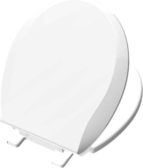 Auensffer Toilet Seat Round Soft Close16.5'', Toilet Lid Slow Close Quiet No