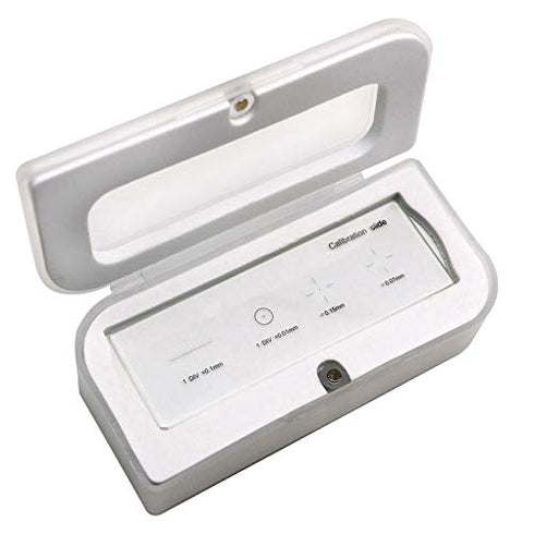 (TCM-H) 4-Scales 0.01mm Microscope Stage Micrometer Calibration Slide with and Line Resolution