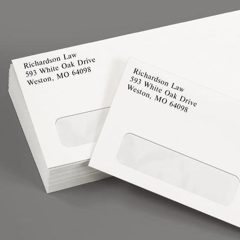 LUXPaper #10 Business Window Envelopes, Commercial Flap, Bright White, 500 Qty