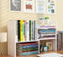infini Desktop Bookshelf, White Wooden Adjustable Display Shelf for Office Storage, Multifunctional Small Bookshelf