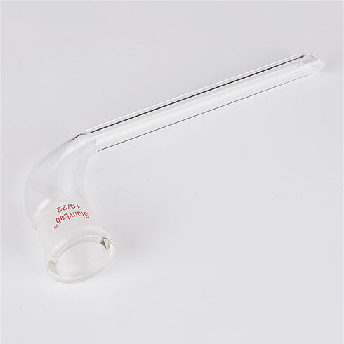 Stonylab Glass 105 Degree Angle Distillation Adapter, Borosilicate Glass with 19/22 Outer Joint