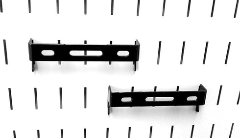 Wall Control Black C-Bracket Slotted Metal Pegboard Hook for Pegboard and Slotted Tool Board - 1in x 4in