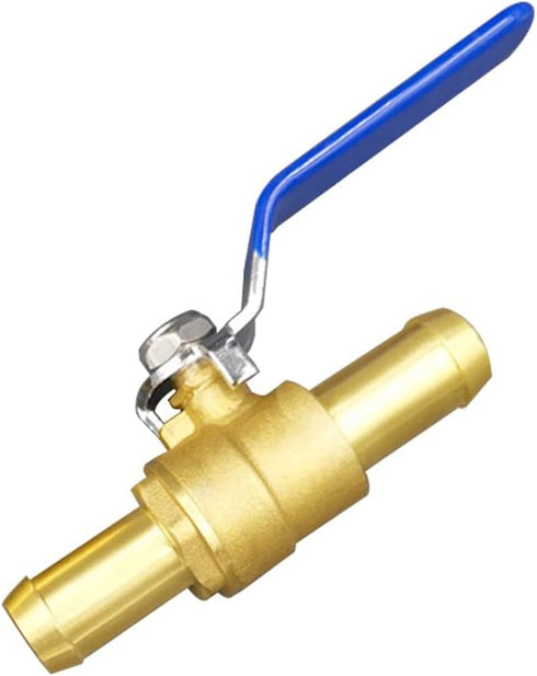 Joywayus 5/8" Hose Barb PEX Valve Inline Brass Ball Valve for Oil, Air, Gas, Fuel Line Pipe Fittings - Pack of 2