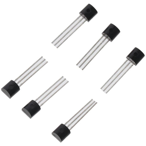 DS18B20 10pcs Black Durable 18B20 TO-92 3 Pins Wire Integrated Circuit Temperature IC Sensor