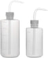 stonylab 2-Pack Chemical Wash Bottle, Plastic Safety Lab Squeeze Wash Bottle, LDPE Narrow Mouth, 250 ml (8 oz) and 500