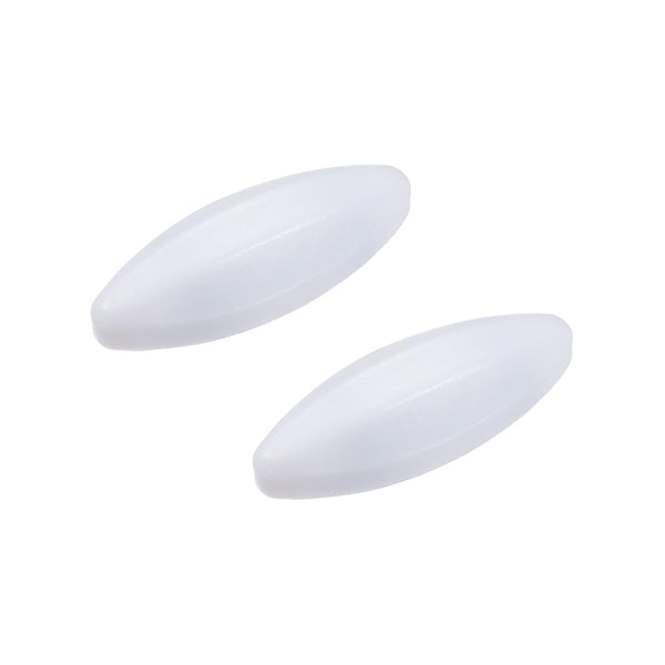 MECCANIXITY 2 Pcs Magnetic Stirrer Mixer Stir Bar Rod 30mm(1.18") Olive Shape PTFE Coating Magnet White for Laboratory