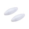 MECCANIXITY 2 Pcs Magnetic Stirrer Mixer Stir Bar Rod 30mm(1.18") Olive Shape PTFE Coating Magnet White for Laboratory
