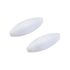 MECCANIXITY 2 Pcs Magnetic Stirrer Mixer Stir Bar Rod 30mm(1.18") Olive Shape PTFE Coating Magnet White for Laboratory