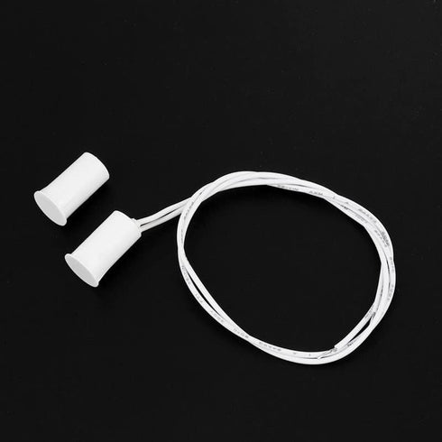 Magnetic Door Switch RC-33 NC, Recessed Wired Security Window Door Contact Sensor Alarm, White (5 Sets)