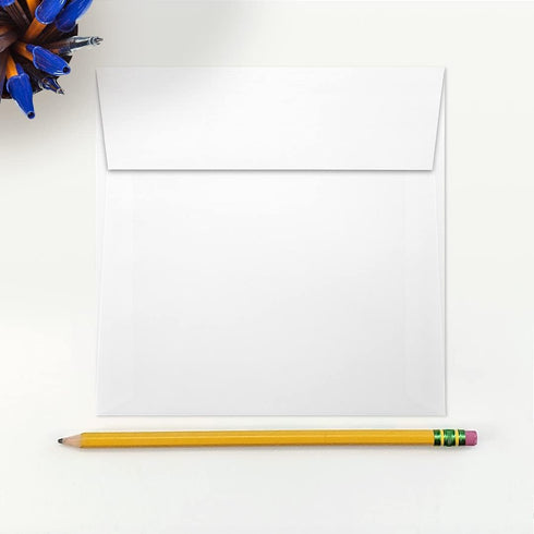 LUXPaper Square Invitation Envelopes, Peel & Press, 5 3/4" x 5 3/4", White Linen, 80lb, 50 Qty