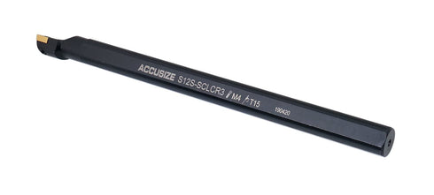 Accusize Industrial Tools 3/4'' x 10'' Overall Length, RH SCLCR Indexable Boring Bar with CCMT32.5 Inserts