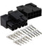 Molex Micro-Fit 3.0 Dual Row Male & Female Receptacle Plug, 10 Circuits, Pack of 1 Complete Set with Terminal Sockets
