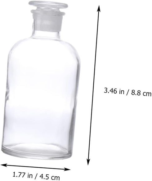 1pc Clear Reagent Bottle, Powder Container for Liquid Storage, Lab Vials, Small Apothecary Jars